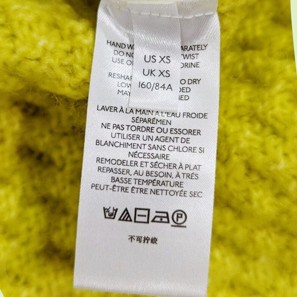 Anthropologie sweater XS‎ oversized alpaca textured knit mock neck - Picture 7 of 7